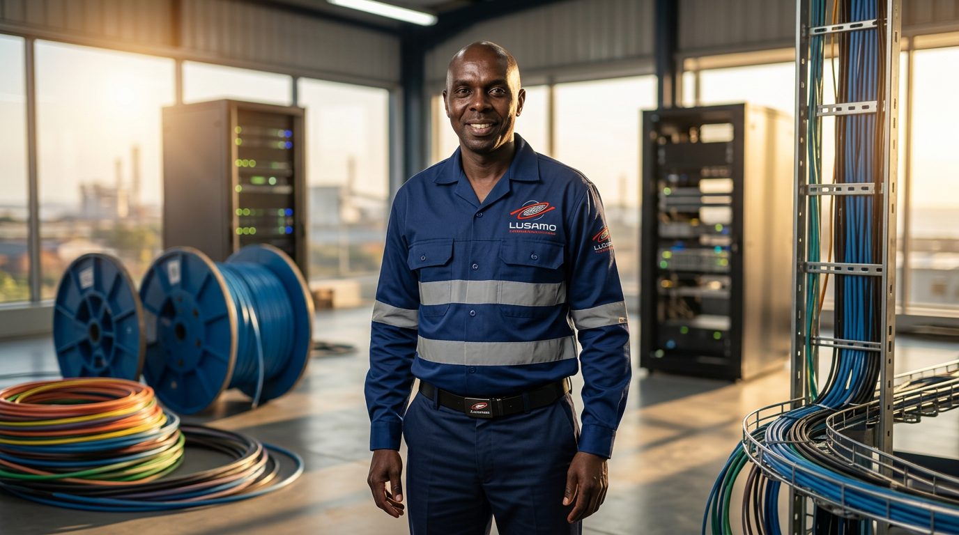 Dumisani Zamokuhle Gumede of Luzamo Projects on an infrastructure site in Richards Bay